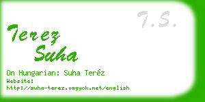 terez suha business card